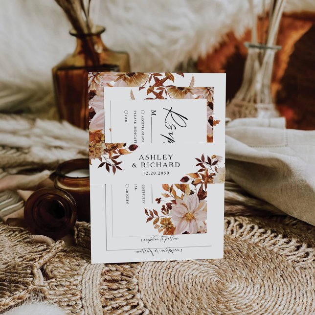 Bandeau De Faire-part Rustic Fall quitte Mariage (Créateur téléchargé)