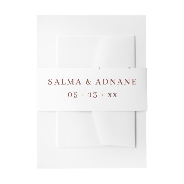 Bandeau De Faire-part Rustic Floral Wedding Enclosure Card – Earthy Eleg (Devant example)