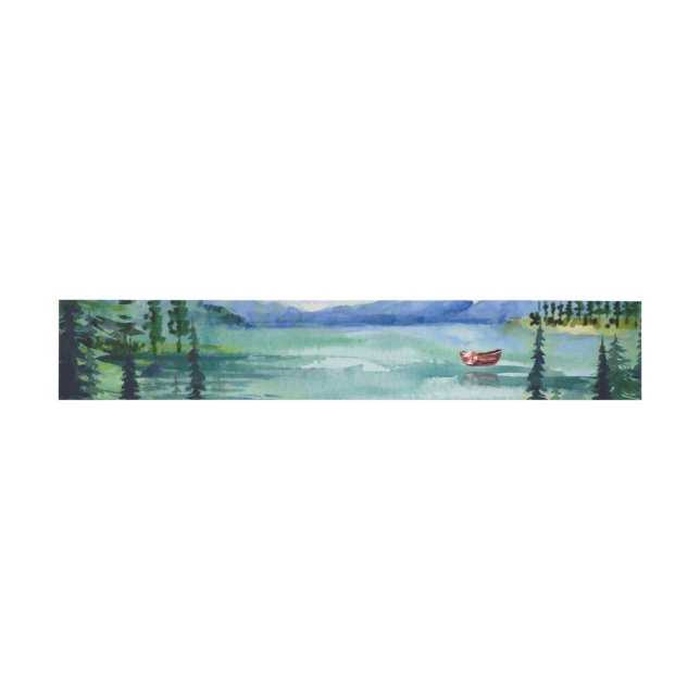 Bandeau De Faire-part Rustic Lake Mariage jumelage Invitation Bande de v (Plat)