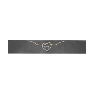 Bandeau De Faire-part Rustic Tying Knot Belly Band