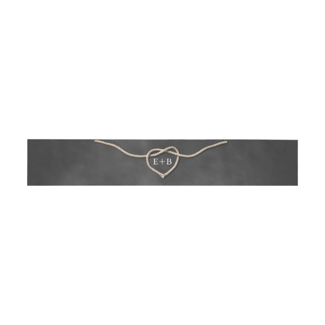 Bandeau De Faire-part Rustic Tying Knot Belly Band (Plat)