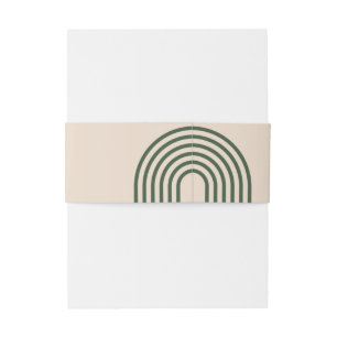 Bandeau De Faire-part Rustique Neutre Vert Arché Mariage moderne