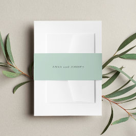 Bandeau De Faire-part Sage | Simple Mariage personnalisé couleur solide