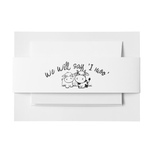 Bandeau De Faire-part Sainte Vache Nous Dirons Je Moo Mariage (Devant Example)