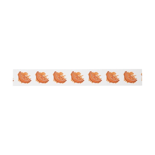 Bandeau De Faire-part Sang Motif de fruits orange (Plat)