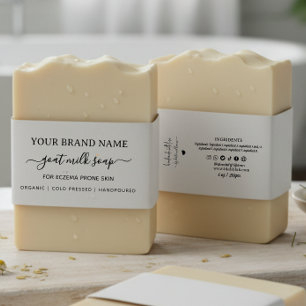 Bandeau De Faire-part Savon de chèvre fait maison Emballage de savon de