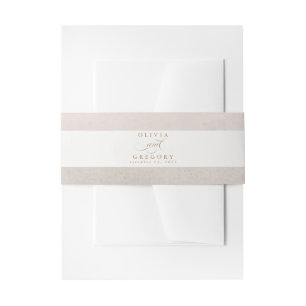 Bandeau De Faire-part Script Brown léger