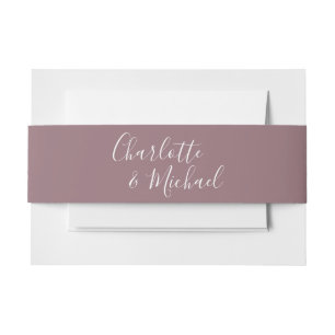 Bandeau De Faire-part Script de signature Mauve simple