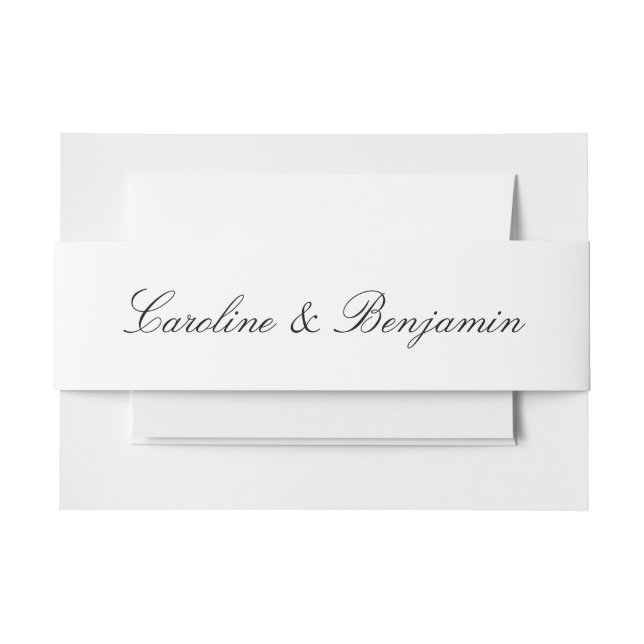 Bandeau De Faire-part Script minimaliste élégant Noms de mariage élégant (Devant Example)