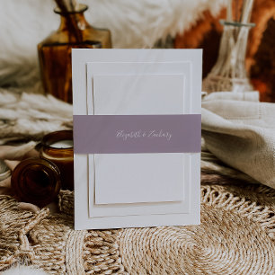 Bandeau De Faire-part Script moderne Dusty Lavender Mariage