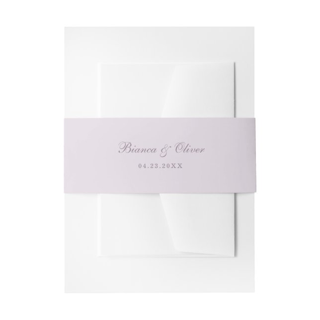 Bandeau De Faire-part Script moderne élégant Mariage violet (Devant example)