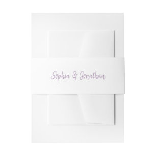 Bandeau De Faire-part Script moderne   Mariage blanc et lavande
