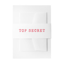 Bandeau De Faire-part Secret Agent Spy Belly Band
