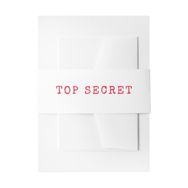 Bandeau De Faire-part Secret Agent Spy Belly Band (Devant example)