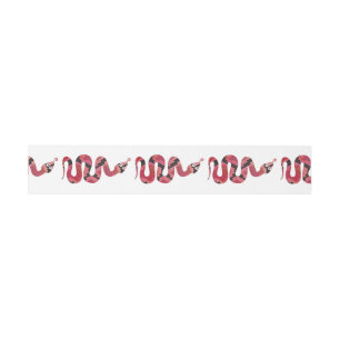 Bandeau De Faire-part Serpent noir et rouge Silhouette
