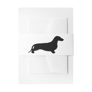 Bandeau De Faire-part Silhouette de teckel noir + vos idées