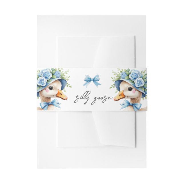 Bandeau De Faire-part  Silly Goose Boy Birthday baby shower (Devant example)