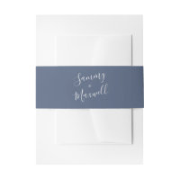 Simple Beach Wedding Invitation Belly Band
