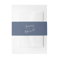 Simple Beach Wedding Invitation Belly Band