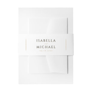 Bandeau De Faire-part Simple Elegant Moderne Classique Mariage de luxe