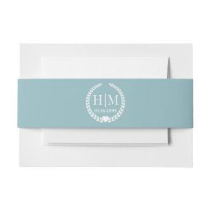 Bandeau De Faire-part Simple Élégant Monogramme de la Mariée et du Marié