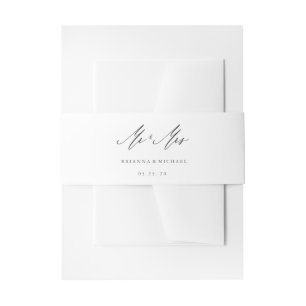 Bandeau De Faire-part Simple élégante calligraphie M. et Mme Mariage
