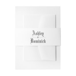 Bandeau De Faire-part Simple Gothique Noir Et Blanc Élégant