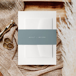 Bandeau De Faire-part Simple Mariage bleu Dusty