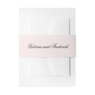 Bandeau De Faire-part Simple mariage élégant rose poudré