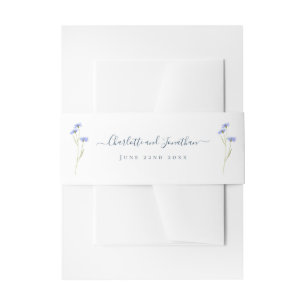 Bandeau De Faire-part Simple Mariage Fleur de Champ Personnalisé 