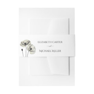 Bandeau De Faire-part Simple minimalisme élégant Papillons noirs et blan