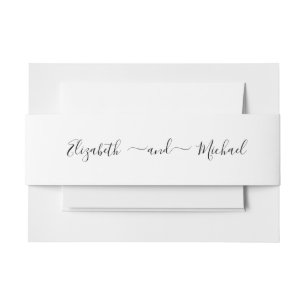 Bandeau De Faire-part Simple minimalisme élégant Papillons noirs et blan