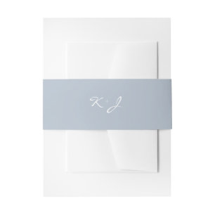 Bandeau De Faire-part Simple minimaliste Dusty Mariage bleu