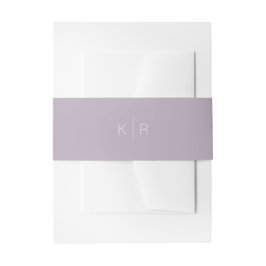 Bandeau De Faire-part Simple Minimaliste Lilac Purple Mariage Belly Band