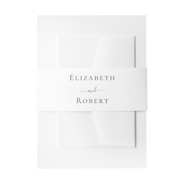 Bandeau De Faire-part Simple minimaliste Mariage de noms de couple (Devant example)