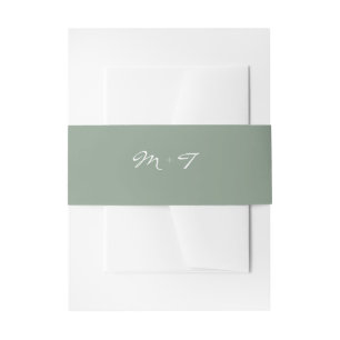 Bandeau De Faire-part Simple minimaliste Mariage vert Sage