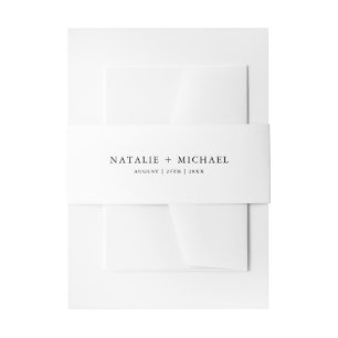 Bandeau De Faire-part Simple minimaliste noir et blanc Mariage moderne