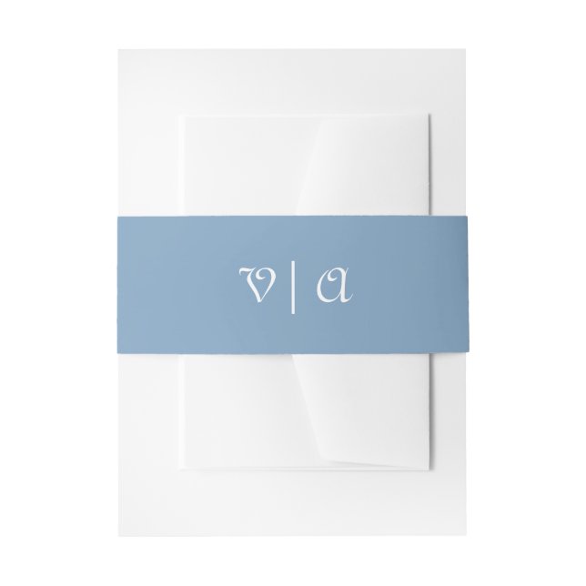 Bandeau De Faire-part Simplement Elegant La Belle Bleu (Devant example)