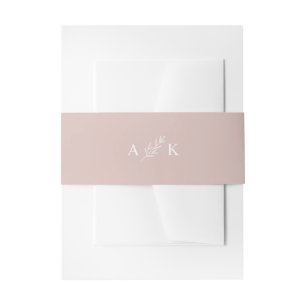Bandeau De Faire-part Simples feuilles botaniques Personnalisées Monogra