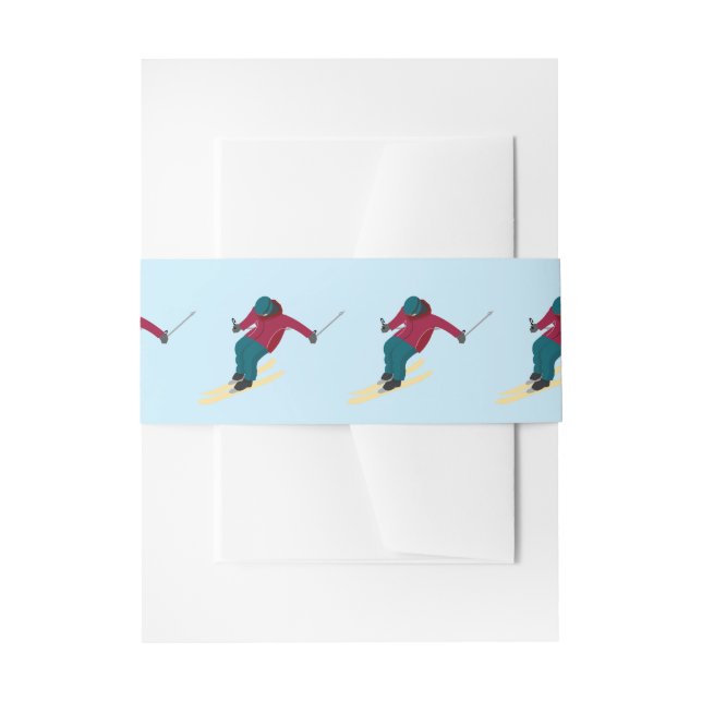 Bandeau De Faire-part Ski (Devant example)