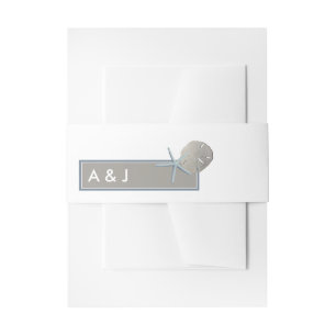 Bandeau De Faire-part Starfish and Sand Dollar - Mariage plage