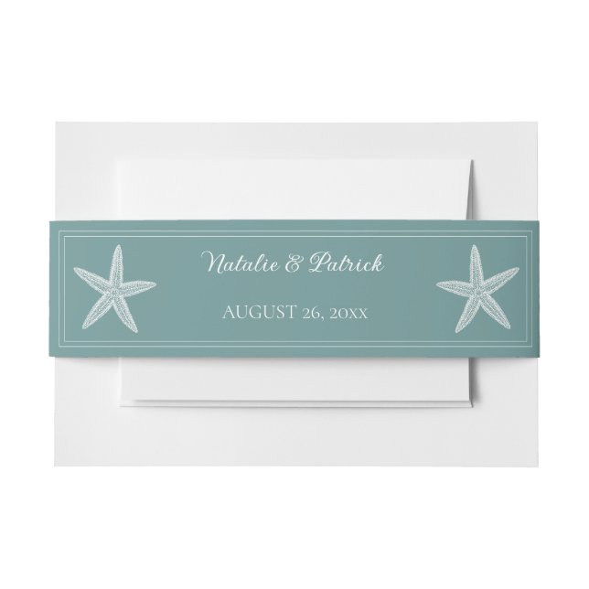 Bandeau De Faire-part Starfish turquoise (Devant Example)
