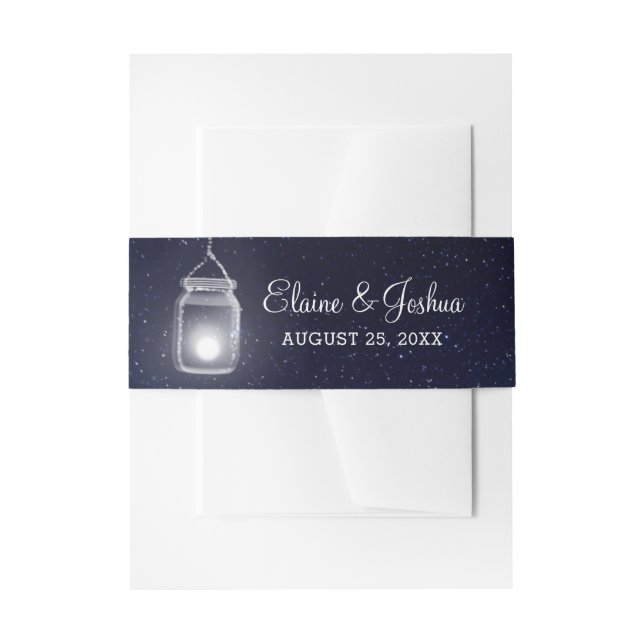 Bandeau De Faire-part starry ciel mason jarres mariage (Devant example)