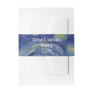 Bandeau De Faire-part Starry Night Vincent van Gogh Personnalisé