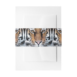 Bandeau De Faire-part Style de presse graphique Wild Tiger Portrait