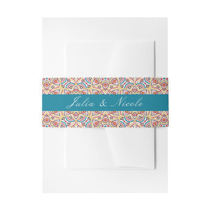 Bandeau De Faire-part Style géométrique Étincelles Mariage métallique en