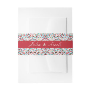 Bandeau De Faire-part Style géométrique Étincelles Mariage métallique en