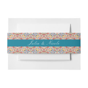 Bandeau De Faire-part Style géométrique Étincelles Mariage métallique en
