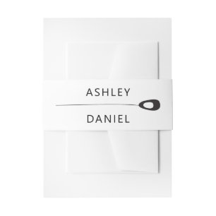 Bandeau De Faire-part Stylisé Peacock Feather Mariage moderne