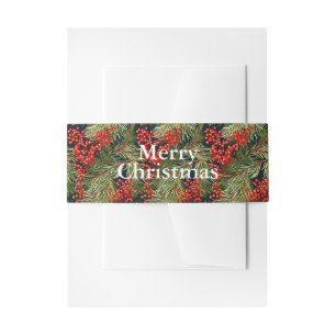 Bandeau De Faire-part Succursales et baies de Noël